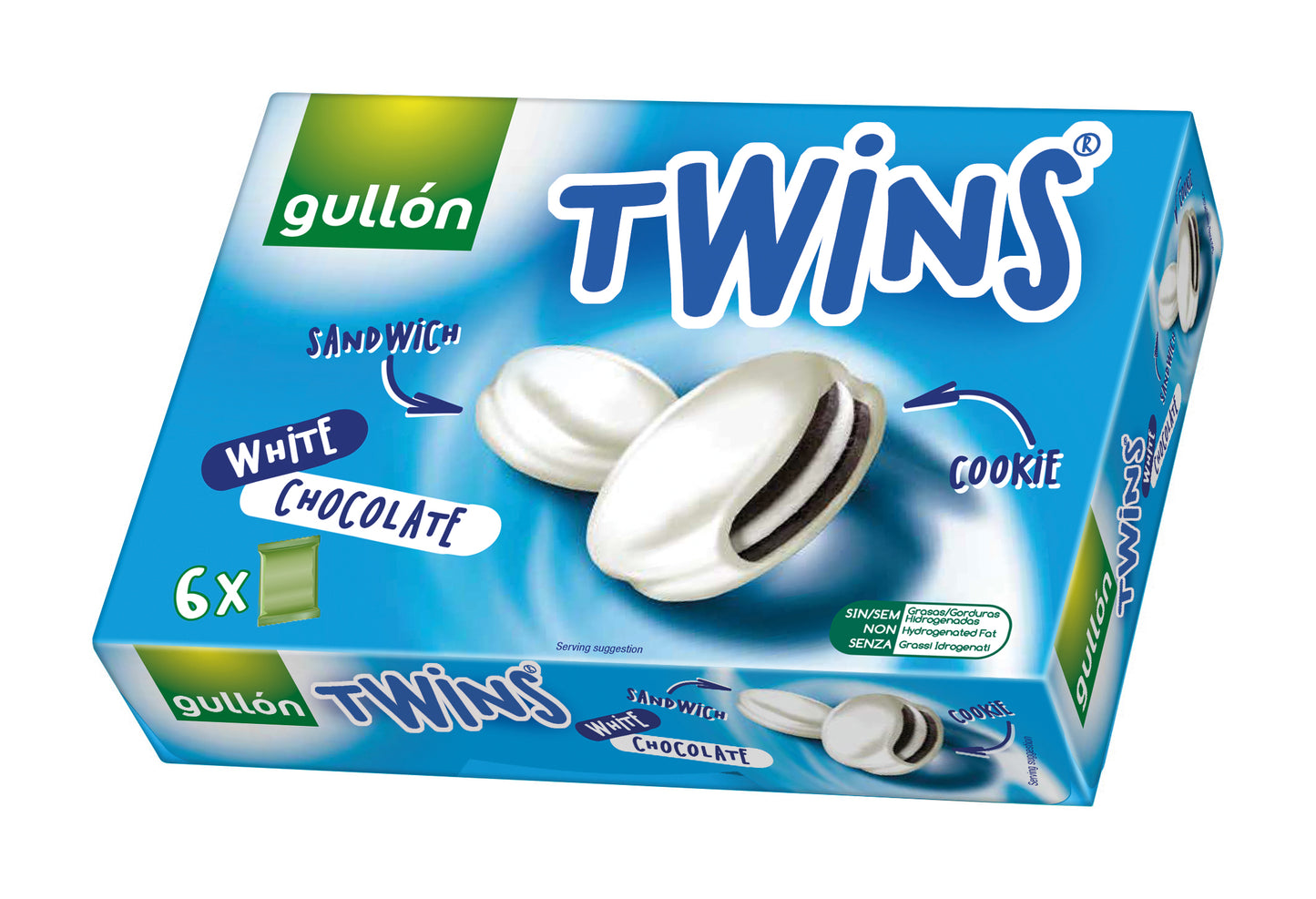 GullonTwins Cubiertos BLANCO 252g MHD:03.10.2026