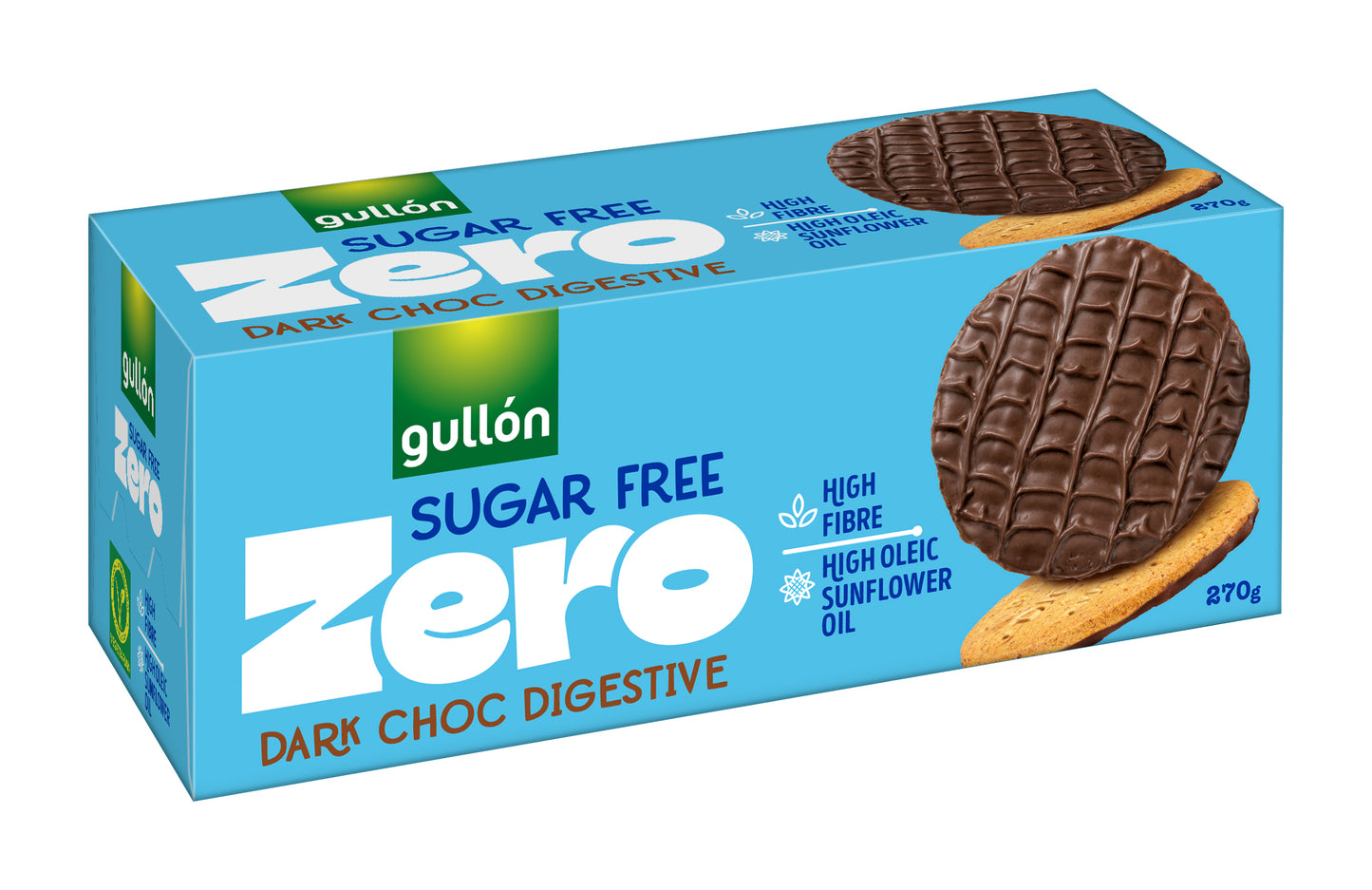 Gullon Digestive zuckerfreie Kekse mit dunkler Schokolade 270g MHD:25.06.2026