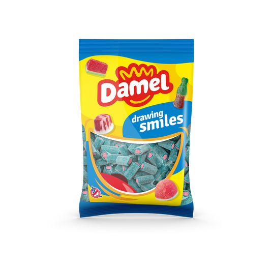 Damel Sour Mini Blue Sticks 1000g