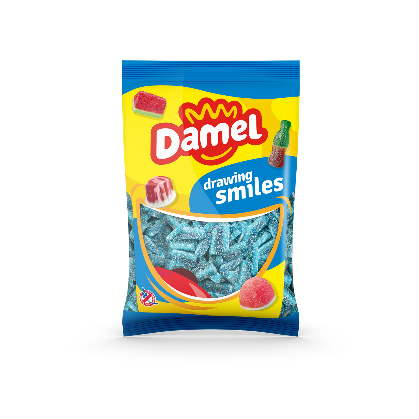Damel Mega Sour Blue Slices 1000g