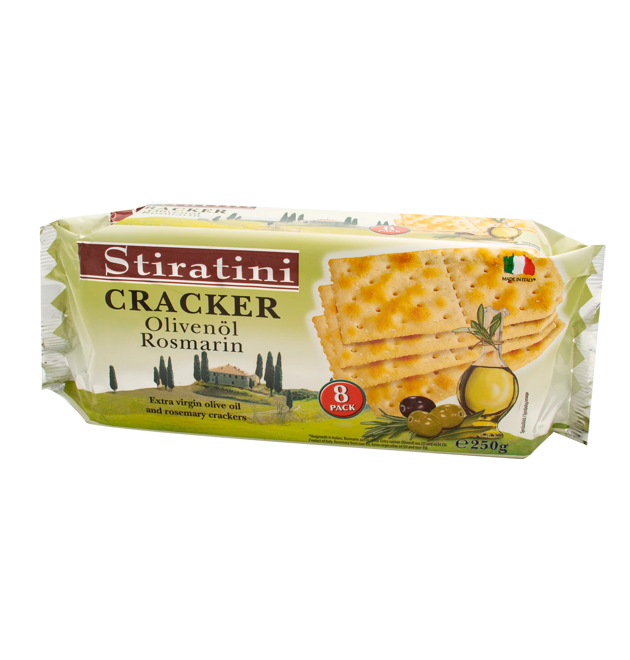 Stiratini Cracker mit Olivenöl & Rosmarin 250g MHD: 21.06.2026