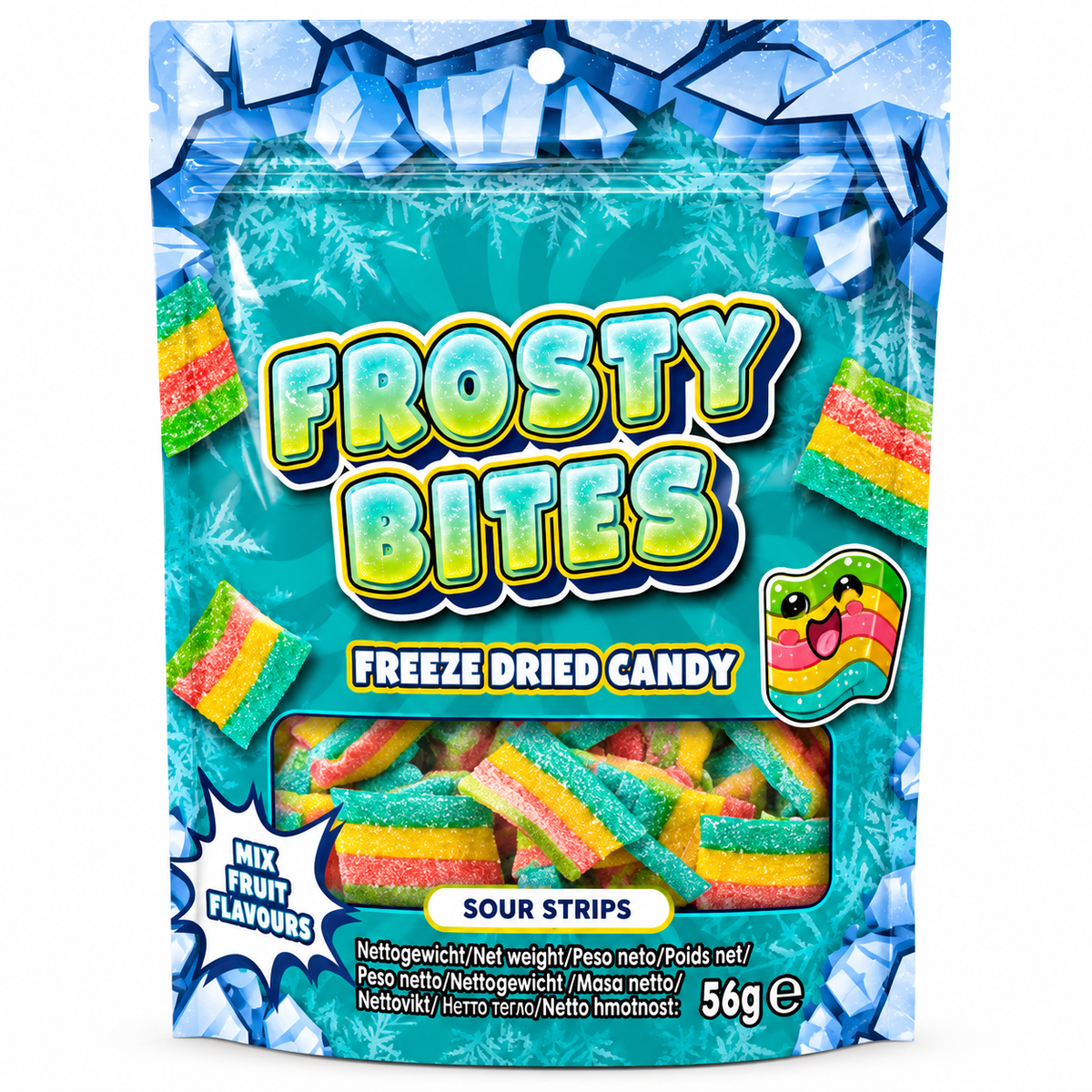 Frosty Bites Freeze Dried Candy Sour Strips 56g