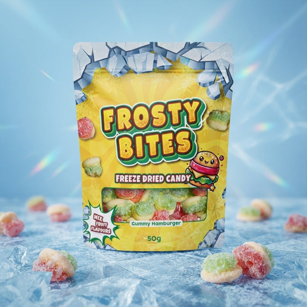 Frosty Bites Freeze Dried Candy Hamburger Fruchtgummi 50g
