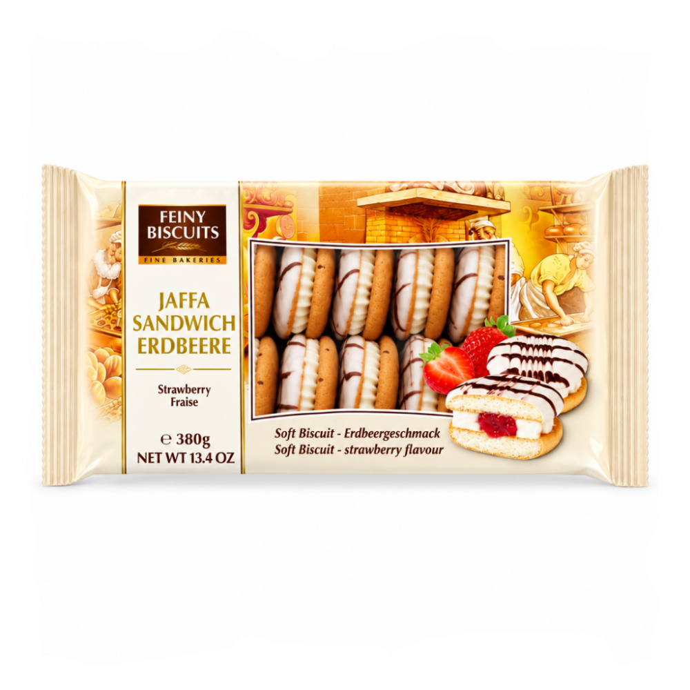 Feiny Biscuits Jaffa Sandwich Erdbeere Gebäck 380g