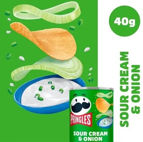 Pringles Sour Cream & Onion 40g x 12 MHD:15.09.2026