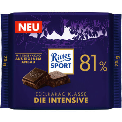 Ritter Sport cacao fino clase 81% El INTENSIVO 75g