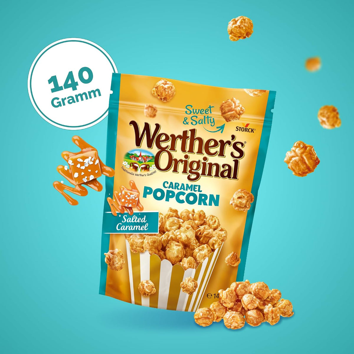 Werther's Original Caramel Popcorn Caramel Salé 140g