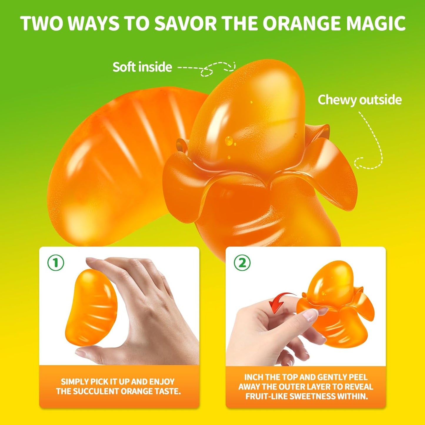 Amos Peelerz Orange - Soft inside / chewy outside