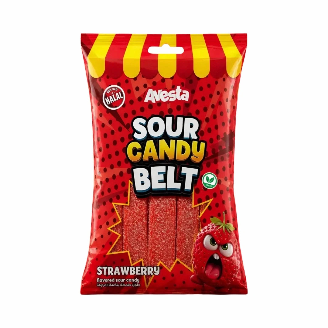 Avesta Sour Candy Belt Strawberry 80g