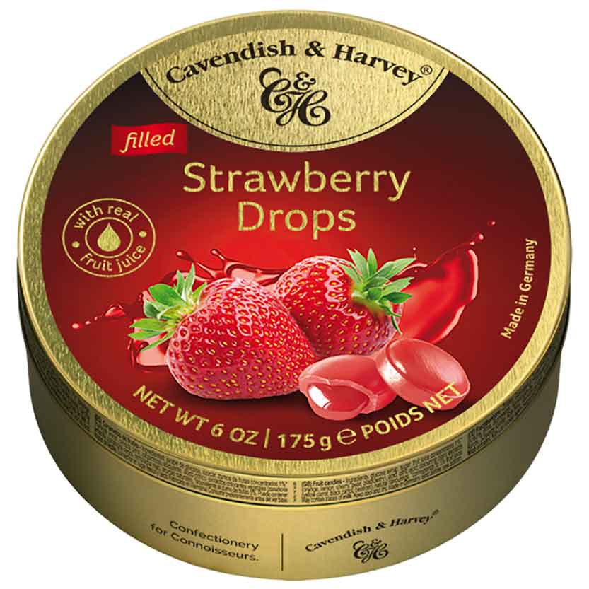 Cavendish & Harvey Filled Strawberry Drops 175g