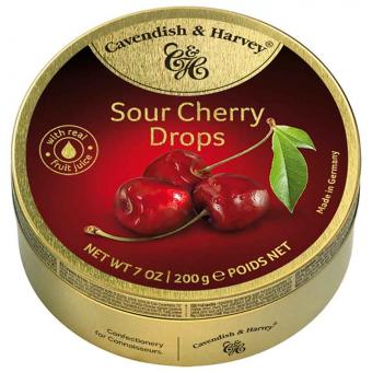 Cavendish & Harvey Sour Cherry Drops 200g MHD: 28.01.2028