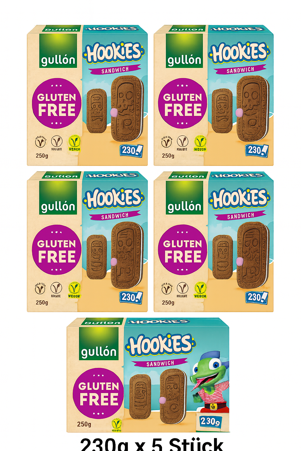 Gullon Hookies Sandwich Cream 230g x 4 MHD:01.07.2026