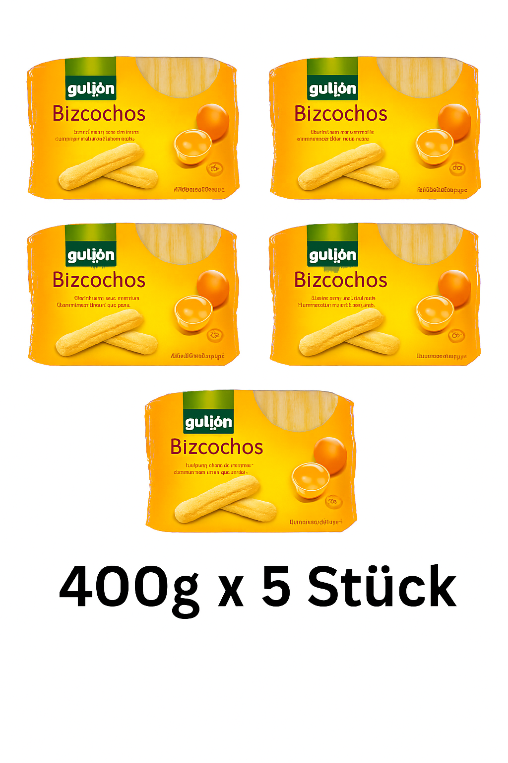 Gullon Bizcocho 400g x 5 MHD:22.05.2026