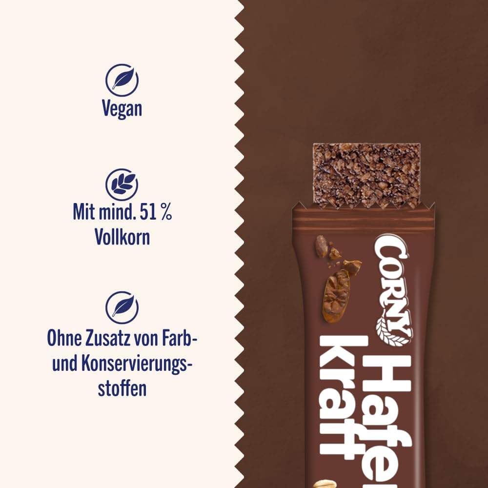 Haferkraft Schoko - Vegan, 50% Vollkorn, Ohne Farb- / Konservierungsstoffe
