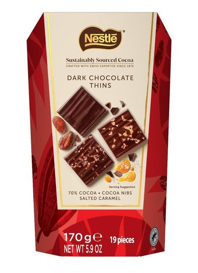 Nestle Dark Chocolate Thins Salted Caramel 170g