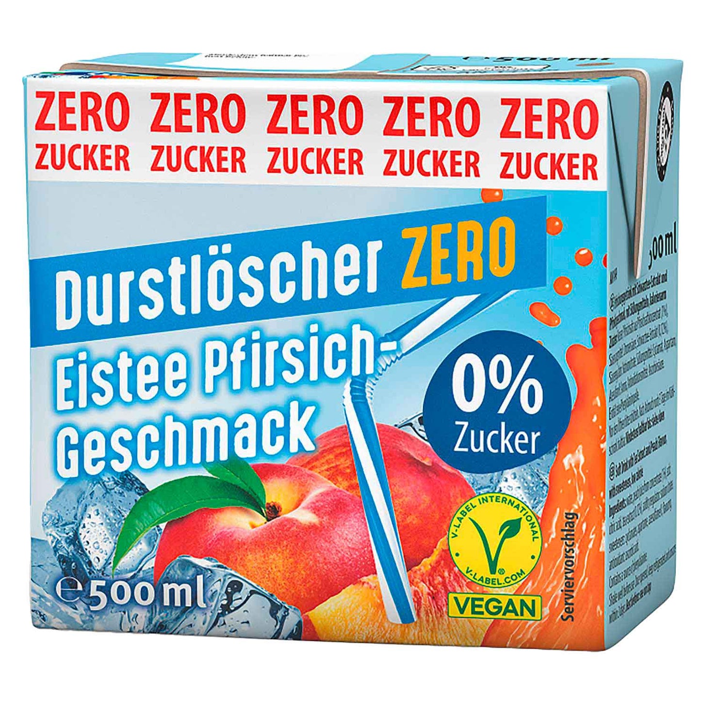 Durstlöscher Eistee Pfirsich Zero 500ml