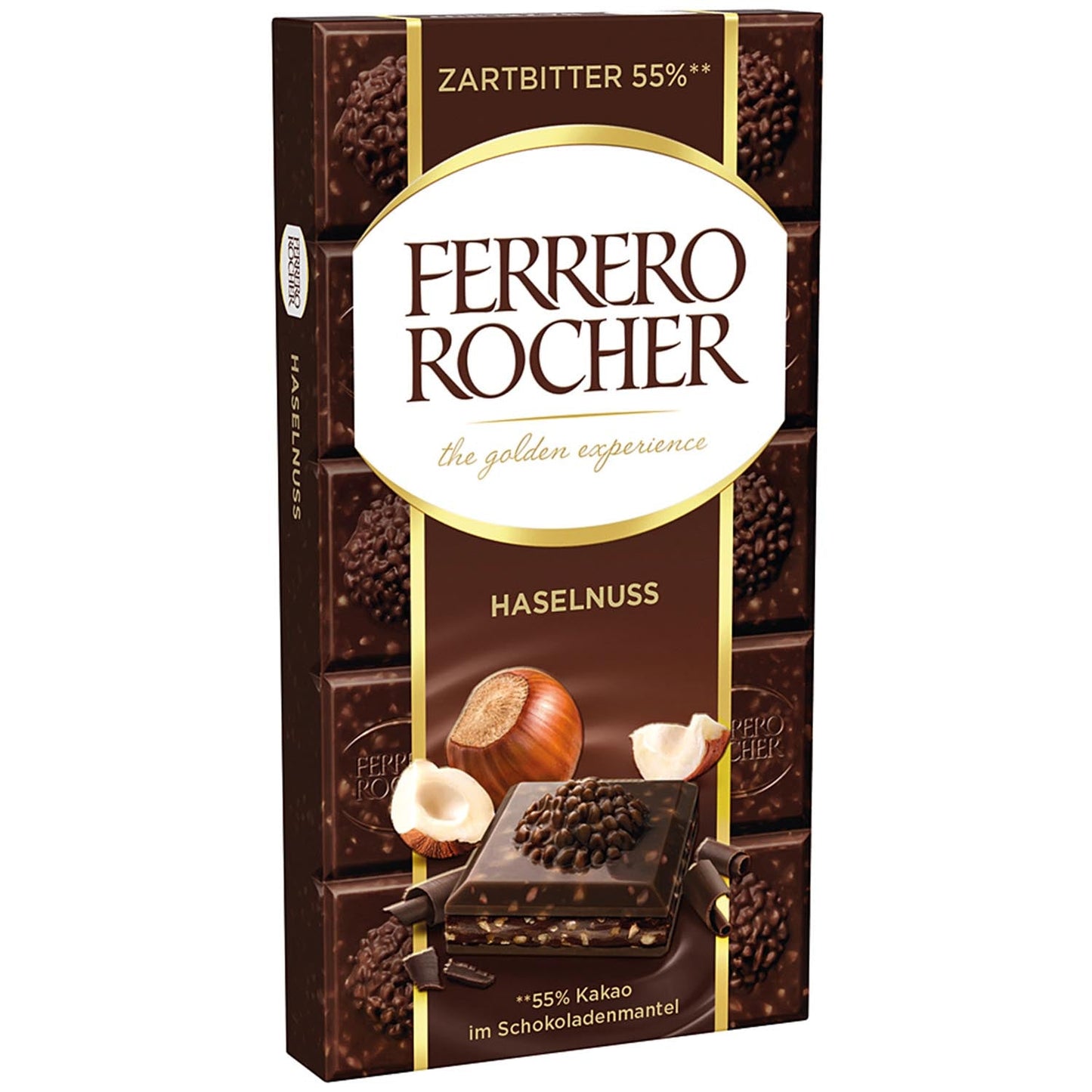 Ferrero Rocher Tafel zartbitter 55% Haselnuss 90g MHD:27.02.2026