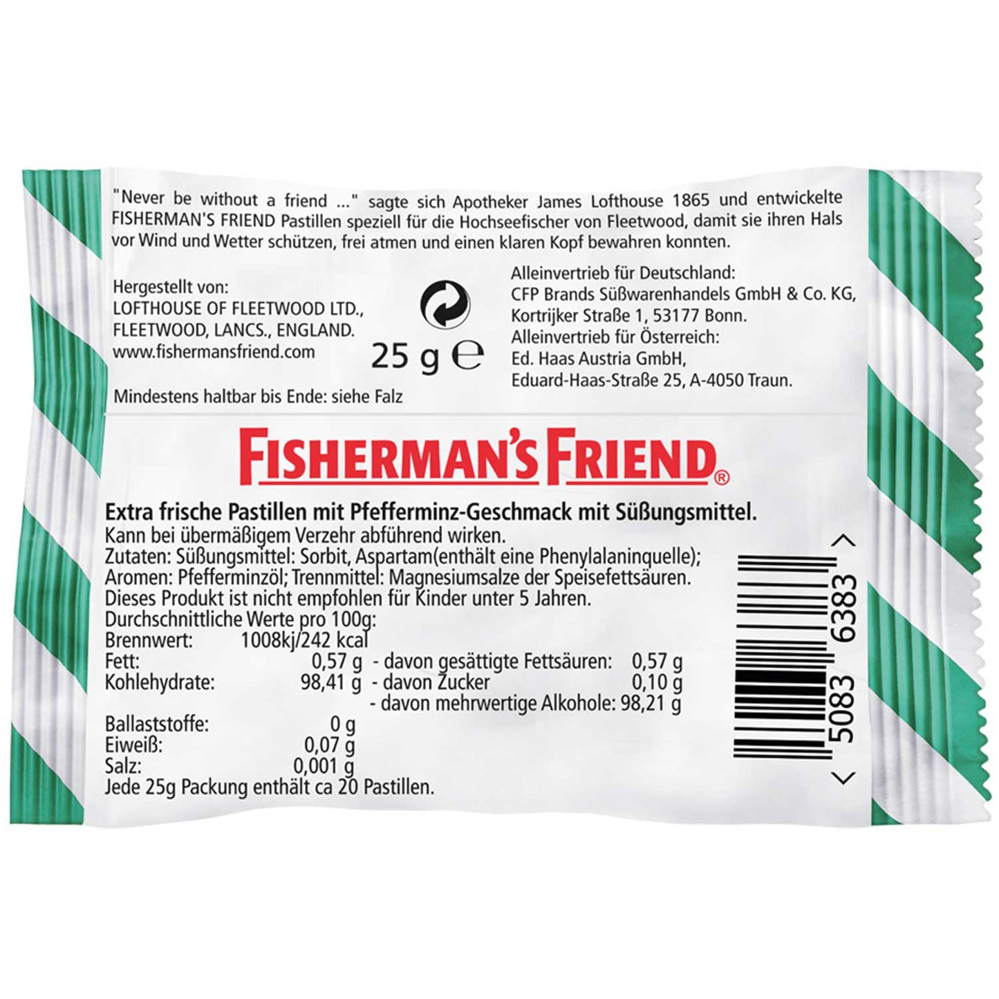 Fisherman's Friend Mint ohne Zucker 24x25g