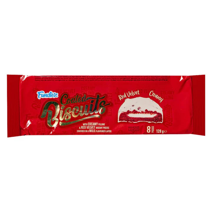 Fundiez gecoate koekjes Red Velvet, 128G THT: 06.08.2025