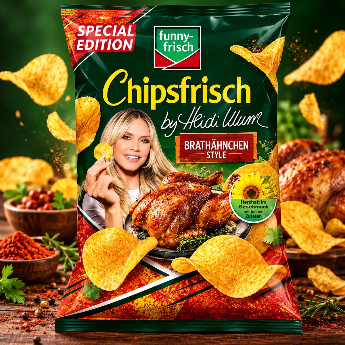 funny frisch Chipsfrisch by Heidi Klum Brathähnchen Style 130 g