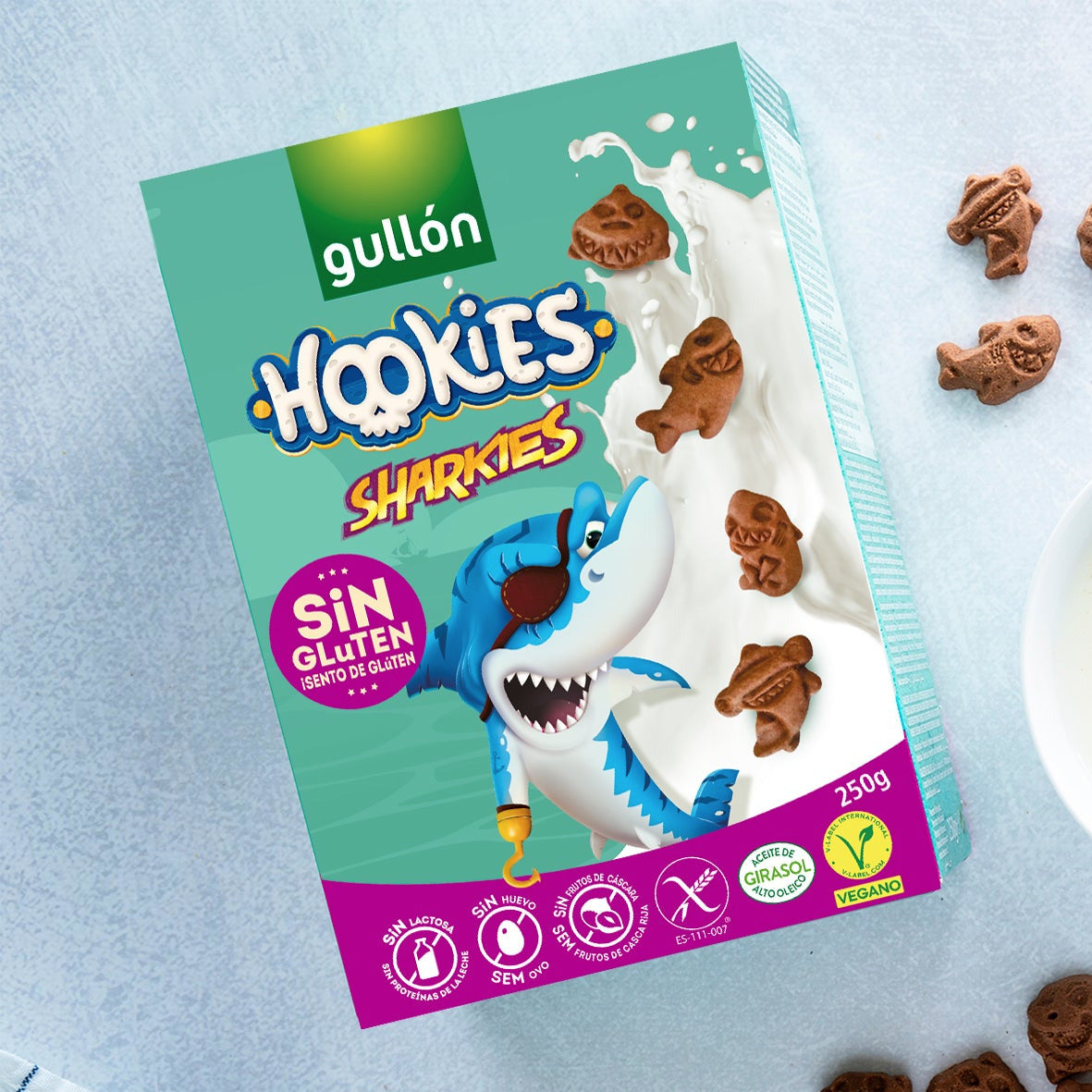 Gullón Hookies Sharkies glutenfrei vegan - 250g