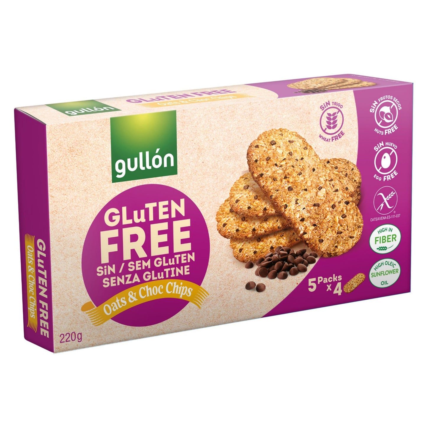 Gullon Oats & Choc Chips - Glutenfreie Kekse