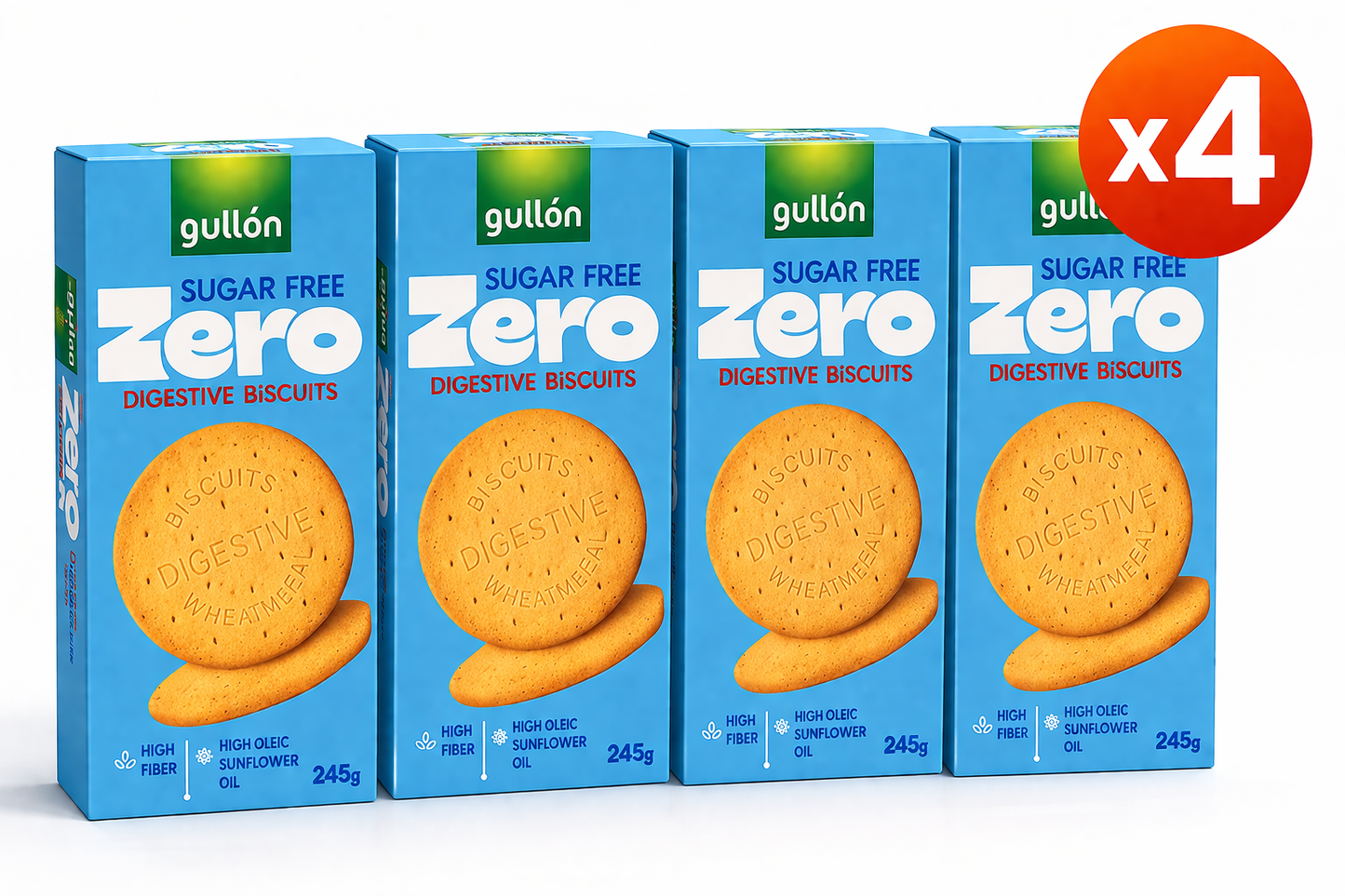 Gullón Sugar Free Zero Digestive Biscuits 245g x 4