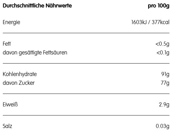 Haribo Herzbeben Nährwerttabelle