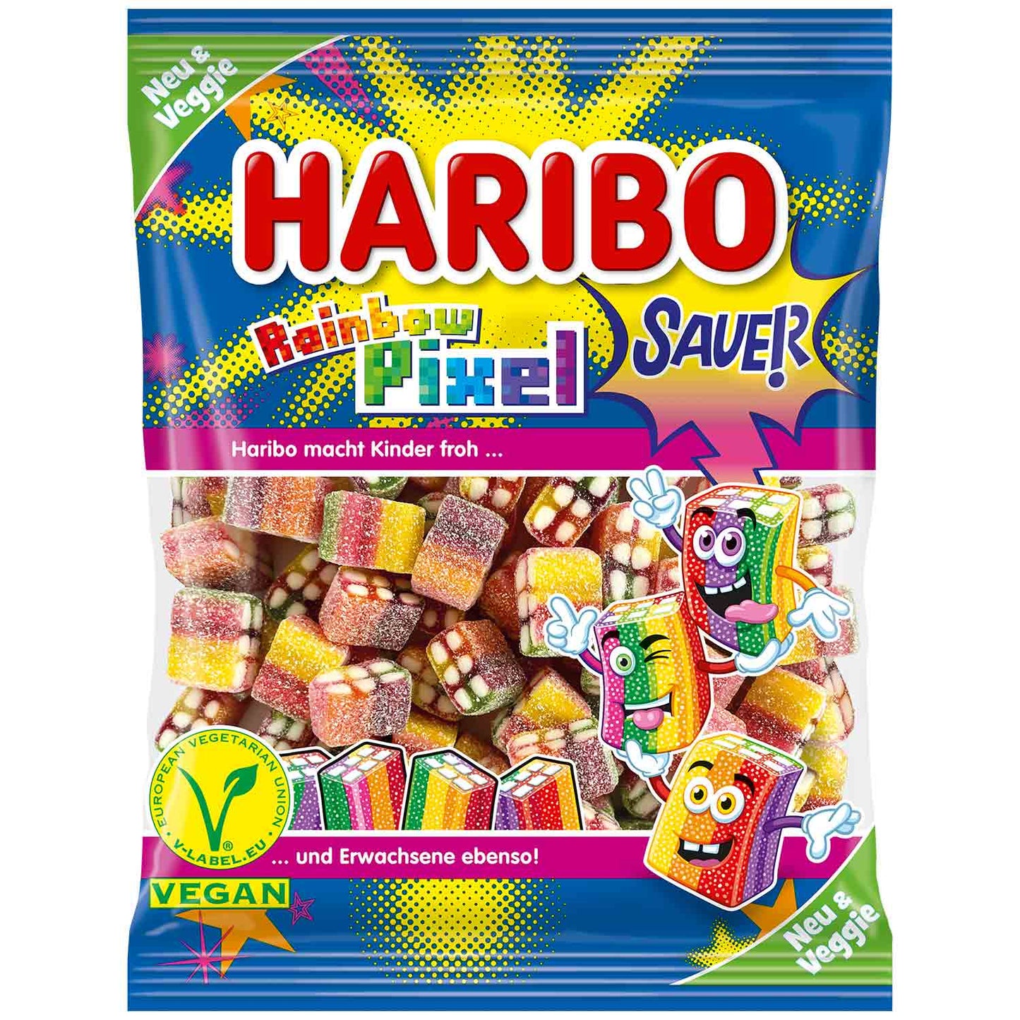 Haribo Rainbow Pixel Sauer Veggie 160G