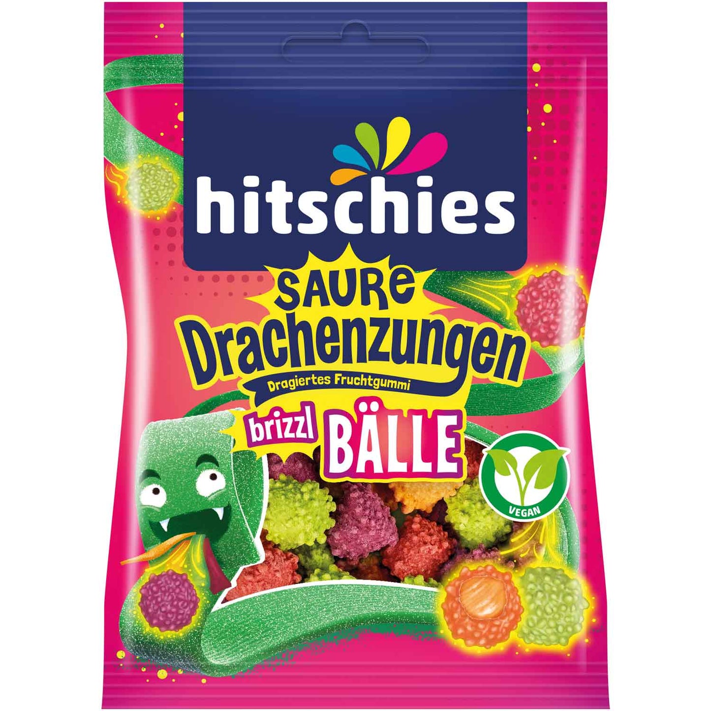 Hitschies Saure Drachenzungen brizzl Bälle 100g