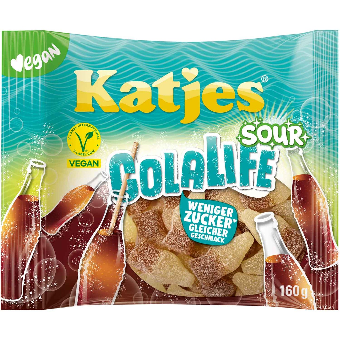 Katjes ColaLife Sour 160g weniger Zucker