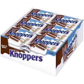 Knoppers zwart -wit 24er 600 g THT: 01.09.2025