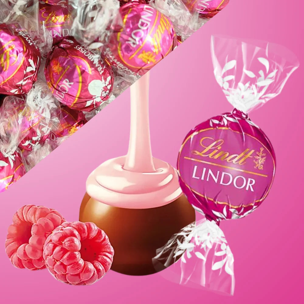 Lindt Lindor Boules de Framboise et Crème Cornet 200g