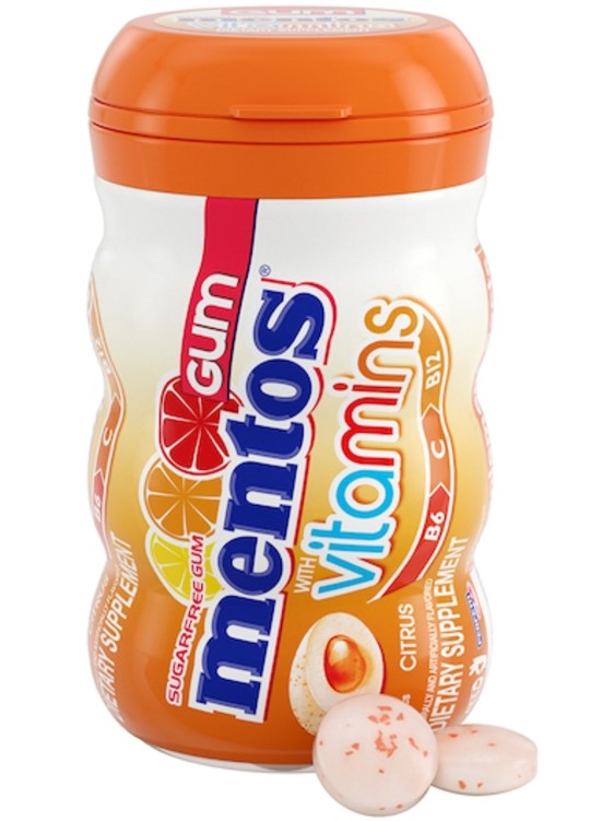 mentos Vitamins Kaugummi Citrus zuckerfrei 6 x 64 g