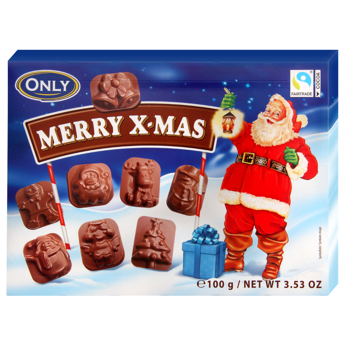 Milchschokolade Merry X-mas Figuren 100g