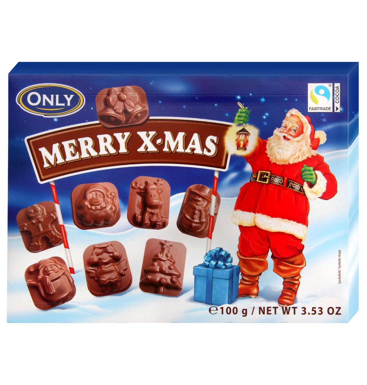 Milk Chocolate Merry X-Mas Figures 100g DDM:19.06.2026
