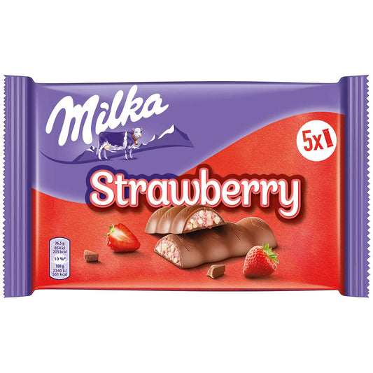 Milka Strawberry Riegel 5x36,5g MHD:01.09.2025