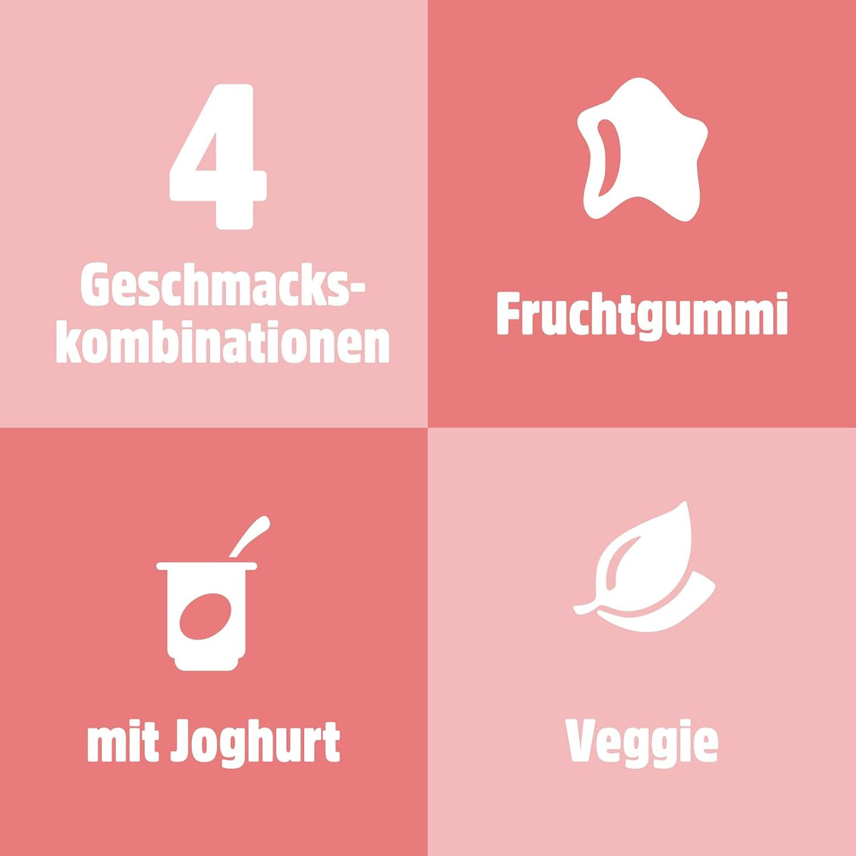nimm2 Lachgummi YoDinos - Fruchtgummi in 4 Geschmackskombinationen mit Joghurt - Veggie