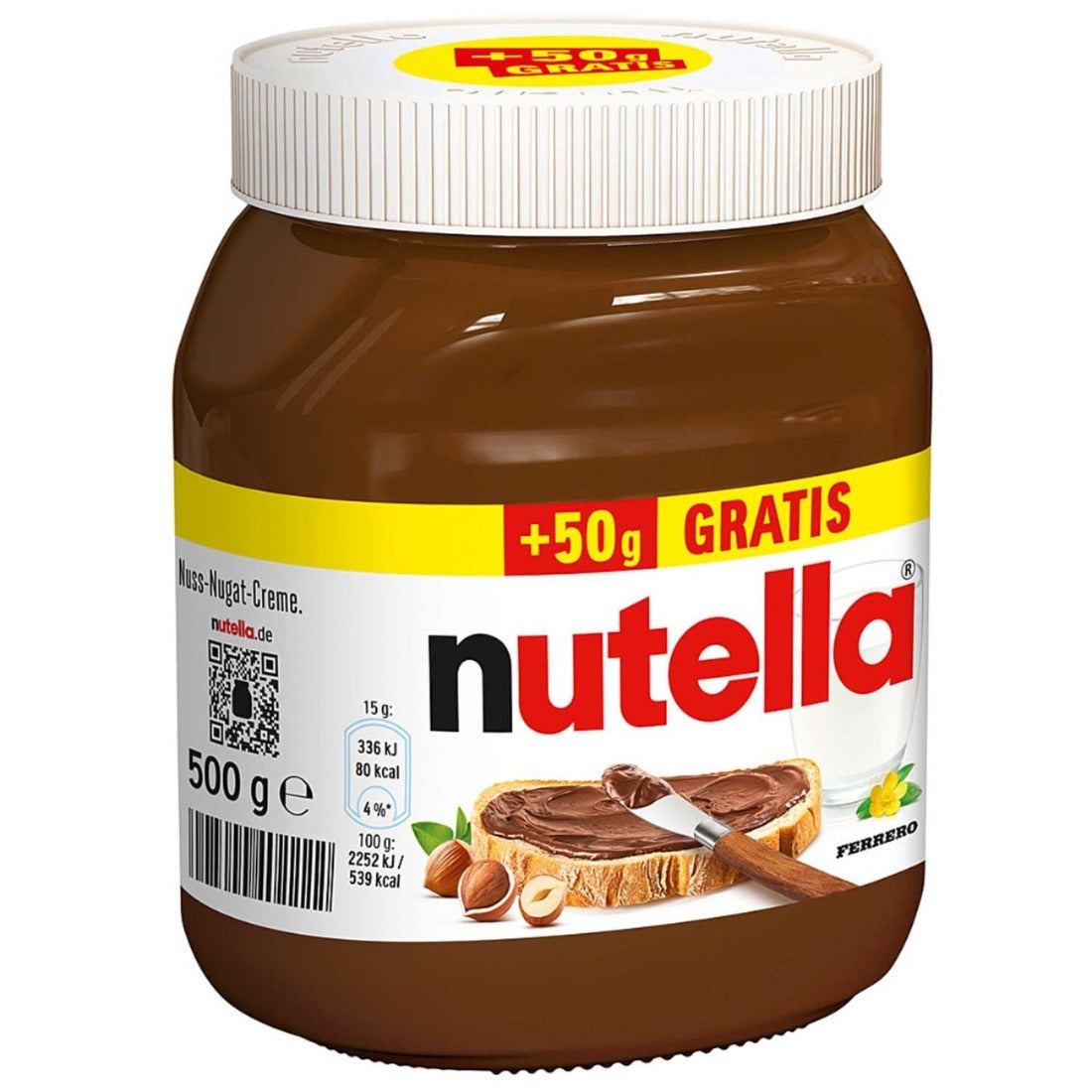 nutella 450g Glas + 50 g gratis 02.11.2024 - Lecker24