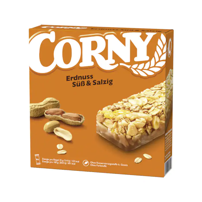 Corny Erdnuss Süß & salzig 6x25g MHD: 23.05.2026