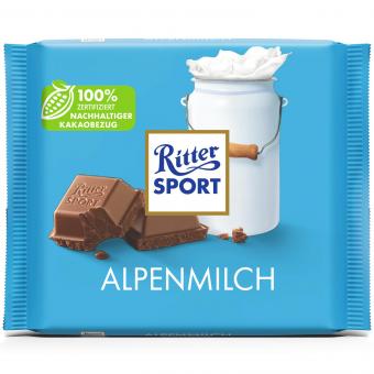 Ritter Sport Lait d'alpage 100g DDM: 20.08.25 - Lecker24