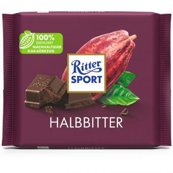 Ritter Sport Halbbitter 100g MHD: 21.11.25 - Lecker24