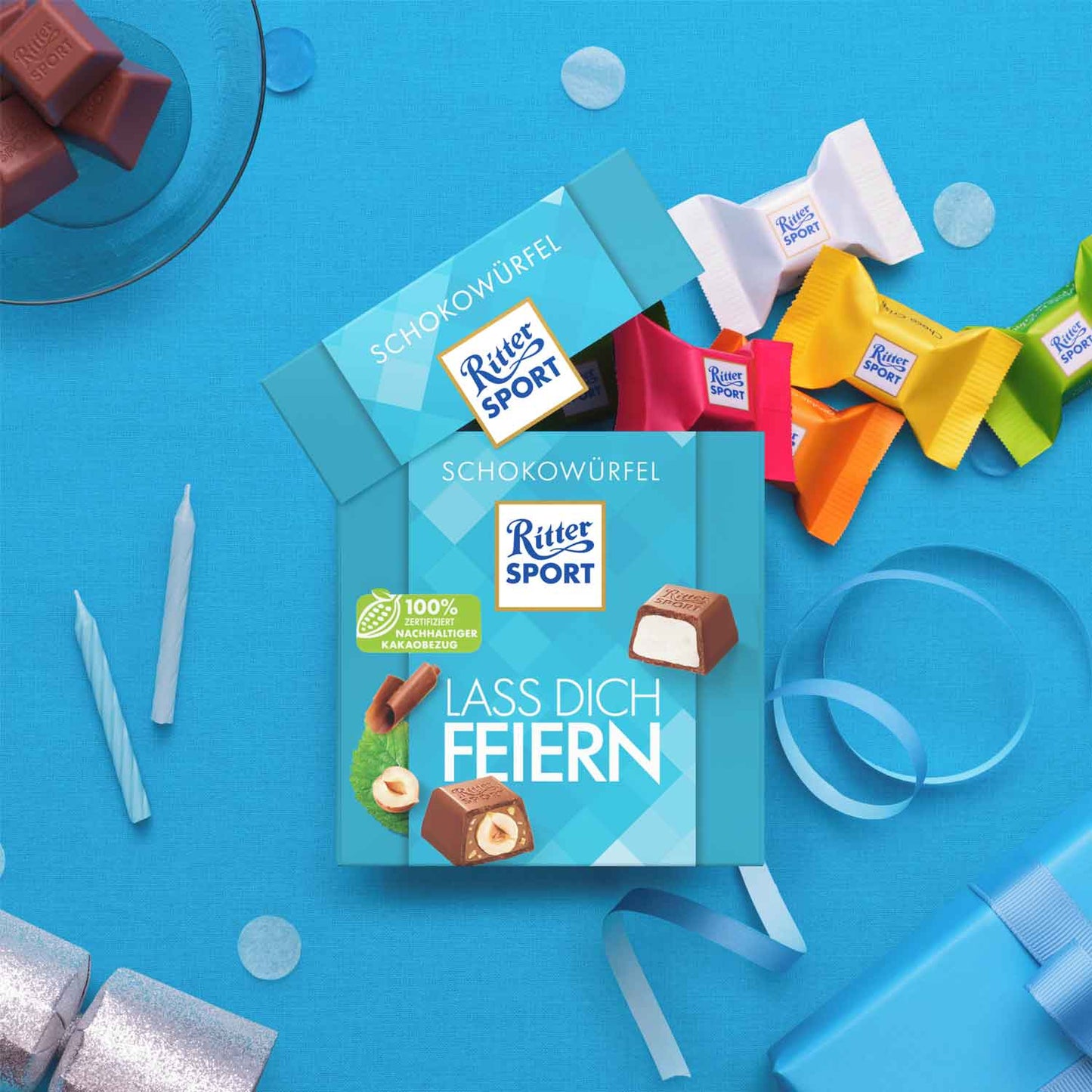 Ritter Sport Schokowürfel Lass Dich Feiern 22er MHD: 28.01.2026