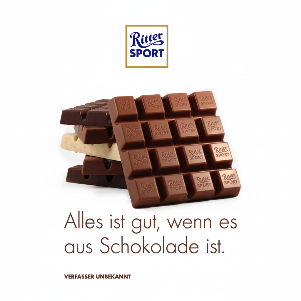 Alles ist gut, wenn es aus Schokolade ist - Ritter Sport