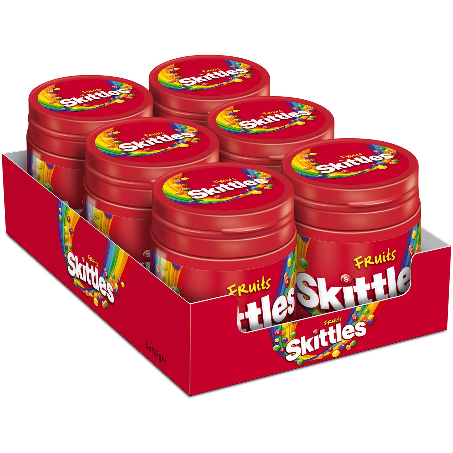 Skittles fruit 6 x 125 g THT: 16.01.2026