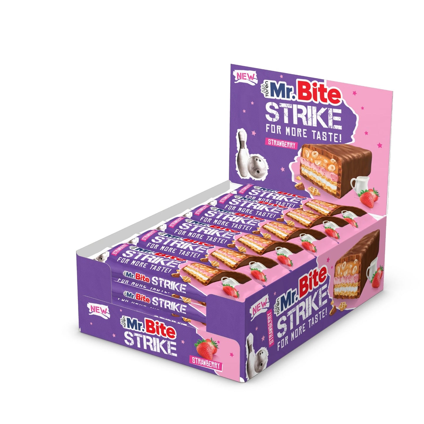 Toren Mr.Bite Strike Strawberry 24x40g MHD:23.01.2027