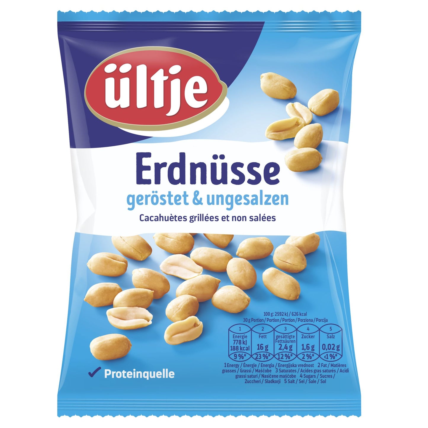 ültje Erdnüsse geröstet & ungesalzen 200g