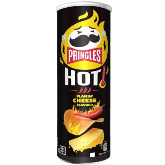Pringles Hot Flamin Cheese 160g MHD:03.04.2025