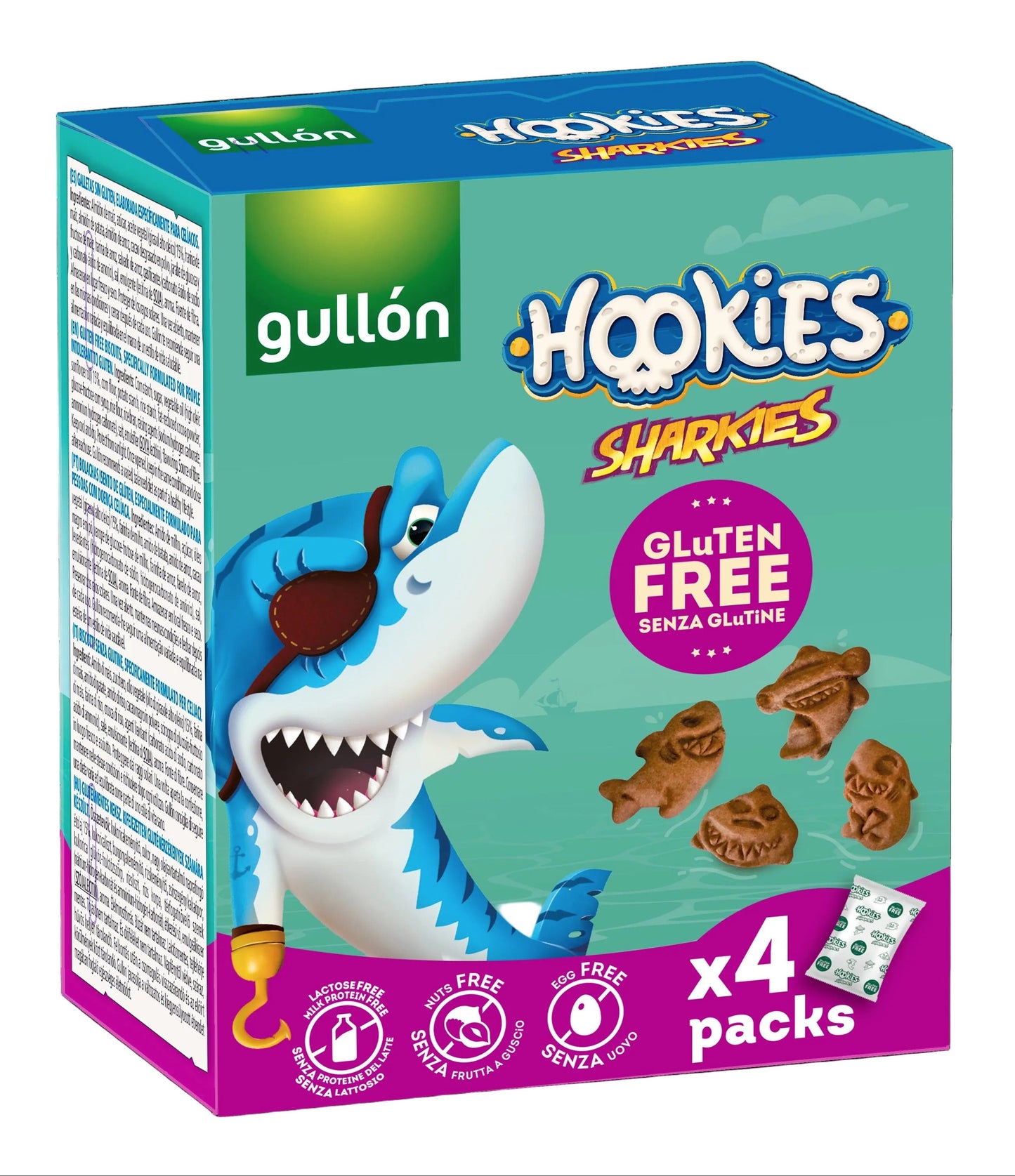 Gullón Hookies Sharkies glutenfrei 160g (4x40g)