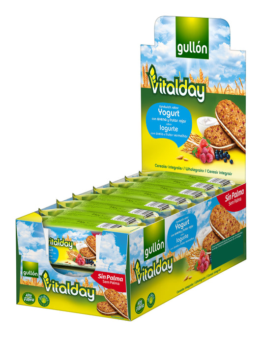 Gullon Sandwich mit Joghurt und Beerenfüllung Vitalday 44gx15 MHD:03.07.2026